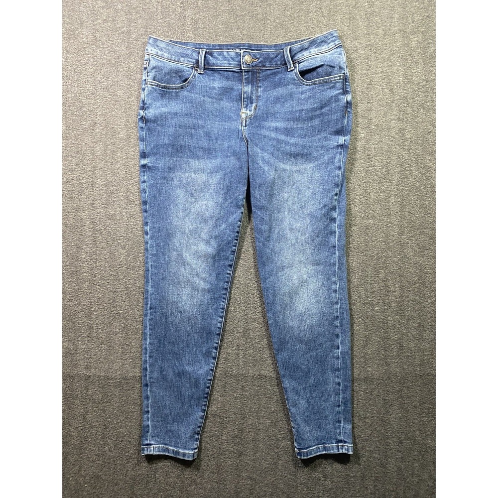 Maurices Women's Jeans Mid-Rise Tapered Blue Size XL Regular